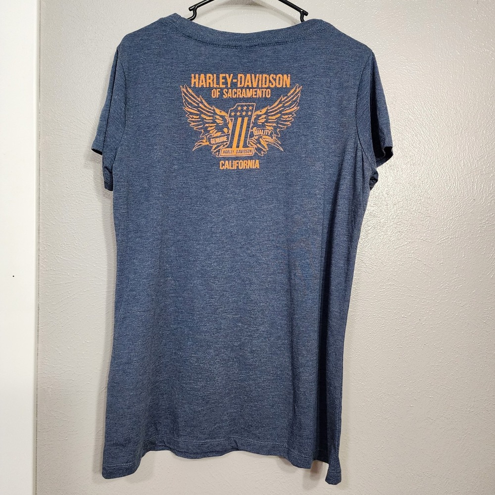 Harley Davidson Women's Shirt Size Large *See Measurements* Sacramento Cali - Picture 2 of 7